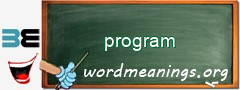 WordMeaning blackboard for program